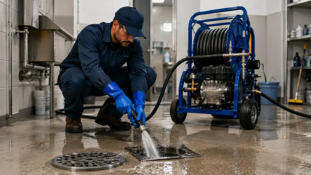Floor Drain Hydro Jet Cleaning in Pismo Beach