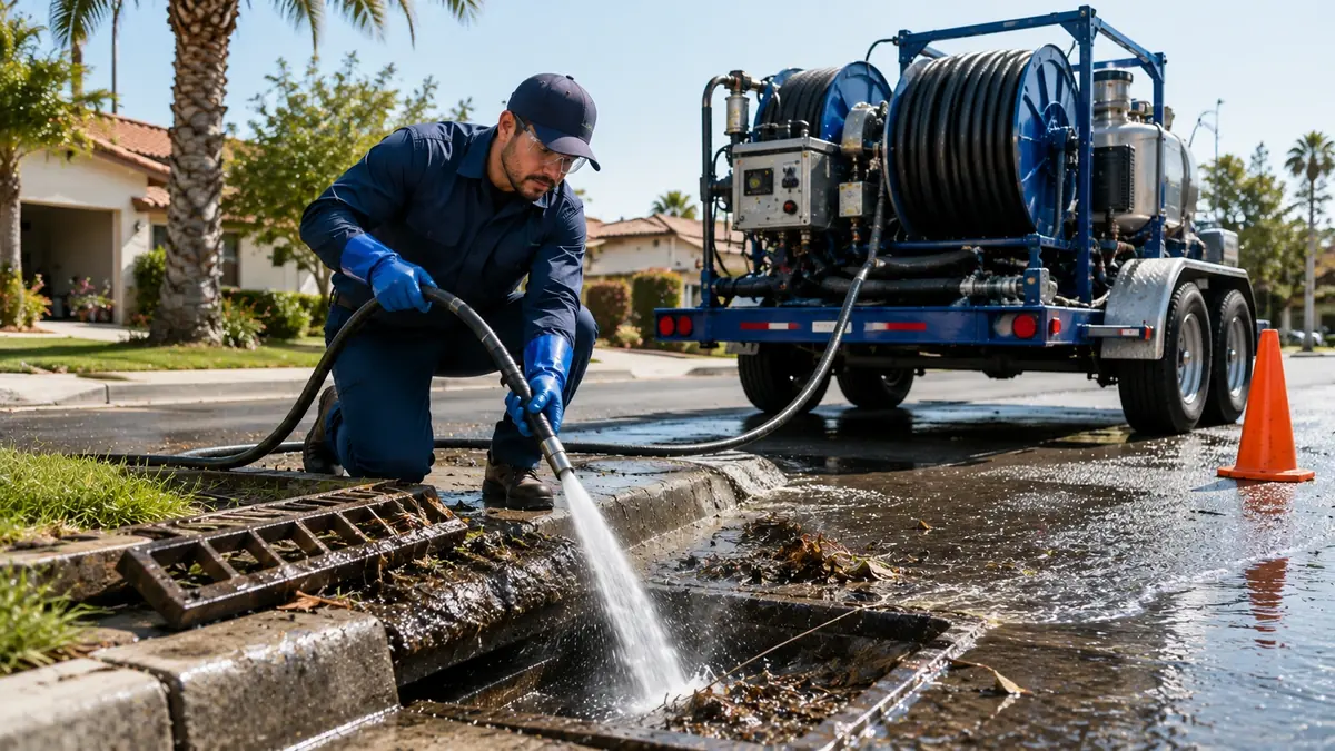 Storm Drain Hydro Jet Cleaning in Pismo Beach
